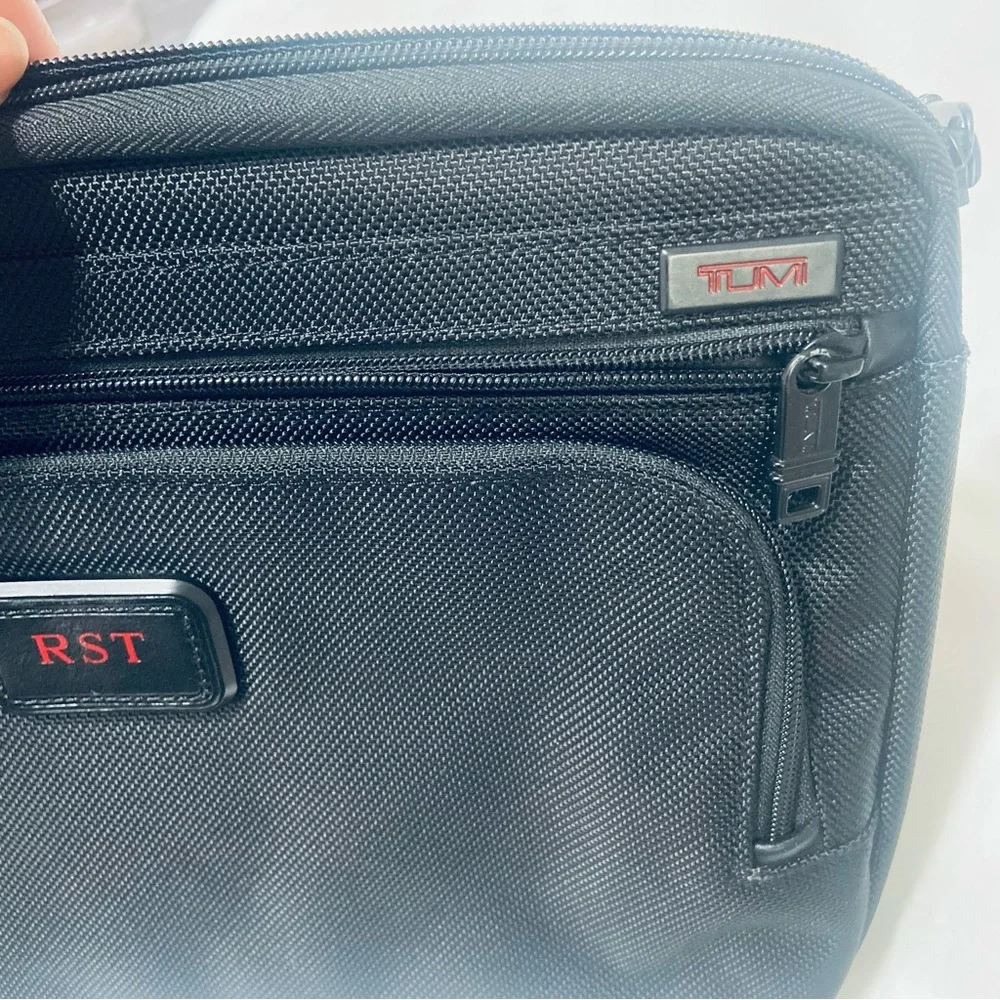 Tumi Black Laptop Bag with Zipper Closure